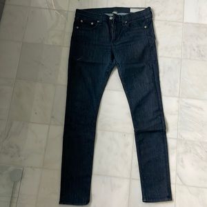 Rag and Bone super skinny dark blue jeans